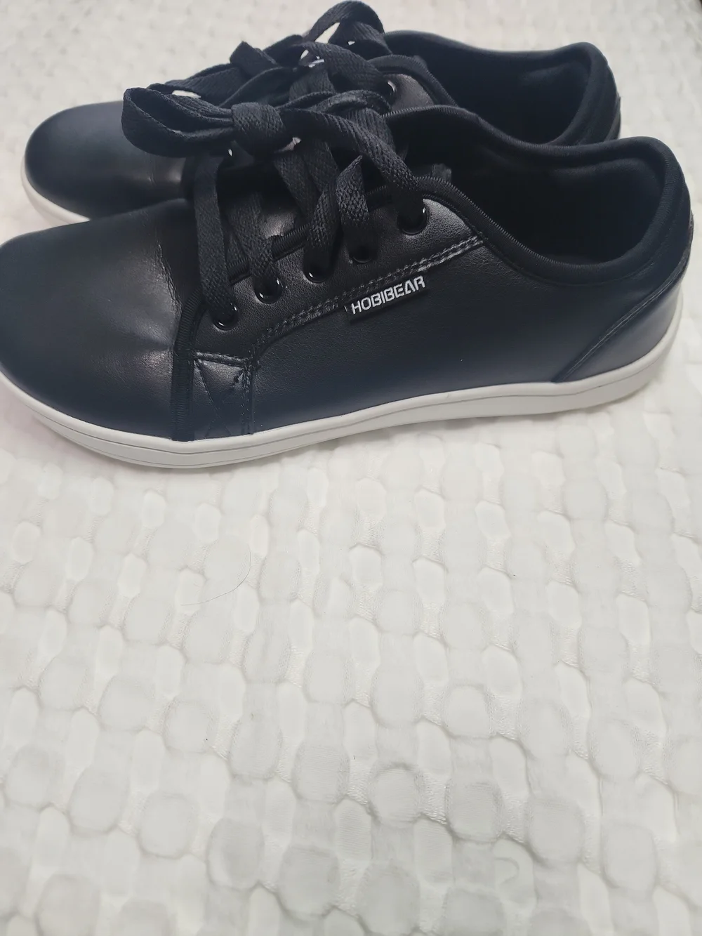Unisex Hobibear Black Lace-Up Casual Sneakers Sz 40 (7 men, 9 Women)